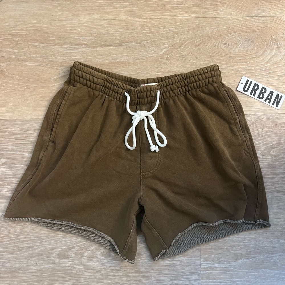 BDG Brown Elastic Waist Shorts